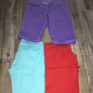 Vibrant Pants, Blue, Red, Purple